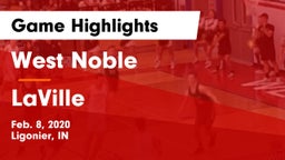 West Noble  vs LaVille  Game Highlights - Feb. 8, 2020
