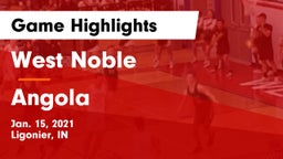 West Noble  vs Angola  Game Highlights - Jan. 15, 2021