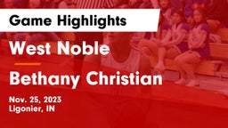 West Noble  vs Bethany Christian  Game Highlights - Nov. 25, 2023