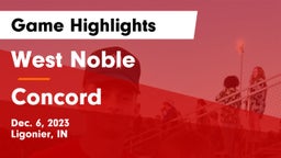 West Noble  vs Concord  Game Highlights - Dec. 6, 2023