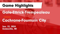 Gale-Ettrick-Trempealeau  vs Cochrane-Fountain City  Game Highlights - Jan. 22, 2024