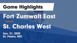 Fort Zumwalt East  vs St. Charles West  Game Highlights - Jan. 31, 2020