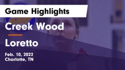 Creek Wood  vs Loretto  Game Highlights - Feb. 10, 2022