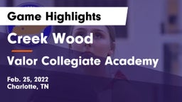 Creek Wood  vs Valor Collegiate Academy Game Highlights - Feb. 25, 2022