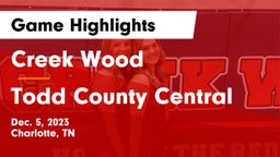 Creek Wood  vs Todd County Central  Game Highlights - Dec. 5, 2023