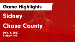 Sidney  vs Chase County  Game Highlights - Dec. 8, 2017