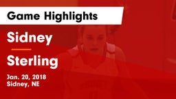 Sidney  vs Sterling  Game Highlights - Jan. 20, 2018