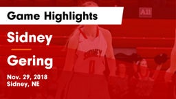 Sidney  vs Gering  Game Highlights - Nov. 29, 2018