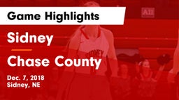 Sidney  vs Chase County  Game Highlights - Dec. 7, 2018