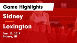 Sidney  vs Lexington  Game Highlights - Jan. 12, 2019
