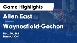 Allen East  vs Waynesfield-Goshen  Game Highlights - Dec. 28, 2021