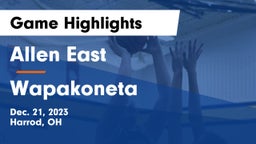 Allen East  vs Wapakoneta  Game Highlights - Dec. 21, 2023