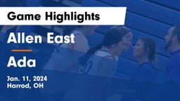 Allen East  vs Ada  Game Highlights - Jan. 11, 2024