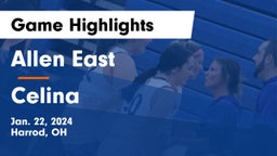 Allen East  vs Celina  Game Highlights - Jan. 22, 2024