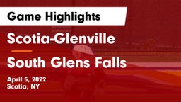 Scotia-Glenville  vs South Glens Falls  Game Highlights - April 5, 2022