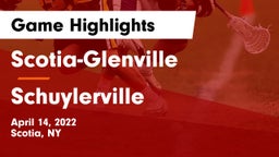 Scotia-Glenville  vs Schuylerville  Game Highlights - April 14, 2022