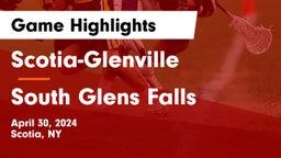 Scotia-Glenville  vs South Glens Falls  Game Highlights - April 30, 2024
