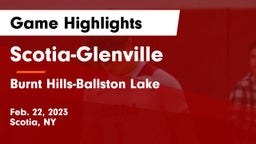 Scotia-Glenville  vs Burnt Hills-Ballston Lake  Game Highlights - Feb. 22, 2023