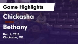 Chickasha  vs Bethany Game Highlights - Dec. 4, 2018
