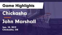 Chickasha  vs John Marshall  Game Highlights - Jan. 10, 2019