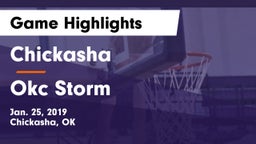 Chickasha  vs Okc Storm Game Highlights - Jan. 25, 2019