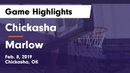Chickasha  vs Marlow Game Highlights - Feb. 8, 2019