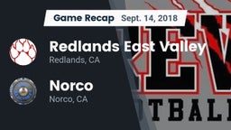 Recap: Redlands East Valley  vs. Norco  2018