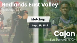Matchup: Redlands East Valley vs. Cajon  2018