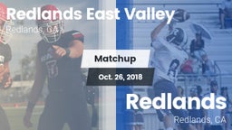 Matchup: Redlands East Valley vs. Redlands  2018