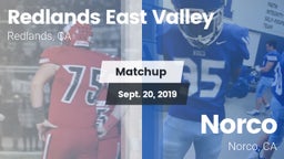 Matchup: Redlands East Valley vs. Norco  2019