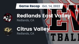 Recap: Redlands East Valley  vs. Citrus Valley  2022