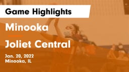 Minooka  vs Joliet Central Game Highlights - Jan. 20, 2022