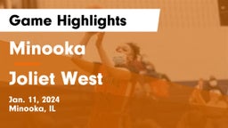 Minooka  vs Joliet West  Game Highlights - Jan. 11, 2024
