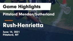 Pittsford Mendon/Sutherland vs Rush-Henrietta  Game Highlights - June 14, 2021