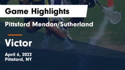 Pittsford Mendon/Sutherland vs Victor  Game Highlights - April 6, 2022