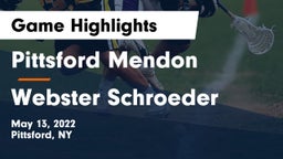 Pittsford Mendon vs Webster Schroeder  Game Highlights - May 13, 2022