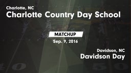 Matchup: Charlotte Country vs. Davidson Day  2016