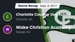 Recap: Charlotte Country Day School vs. Wake Christian Academy  2017