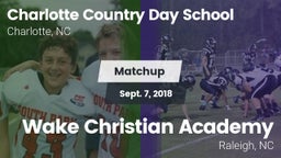 Matchup: Charlotte Country vs. Wake Christian Academy  2018