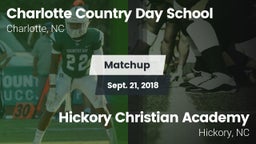 Matchup: Charlotte Country vs. Hickory Christian Academy  2018