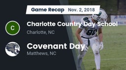 Recap: Charlotte Country Day School vs. Covenant Day  2018