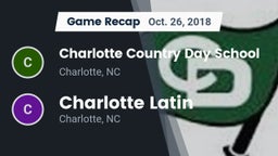 Recap: Charlotte Country Day School vs. Charlotte Latin  2018