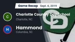 Recap: Charlotte Country Day School vs. Hammond  2019