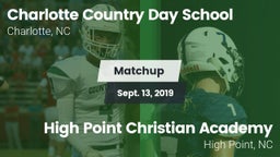 Matchup: Charlotte Country vs. High Point Christian Academy  2019