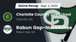 Recap: Charlotte Country Day School vs. Rabun Gap-Nacoochee  2022