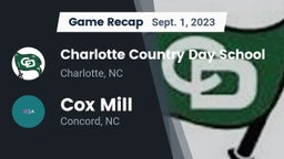 Recap: Charlotte Country Day School vs. Cox Mill  2023