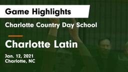 Charlotte Country Day School vs Charlotte Latin  Game Highlights - Jan. 12, 2021