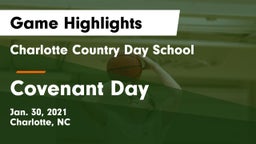 Charlotte Country Day School vs Covenant Day  Game Highlights - Jan. 30, 2021