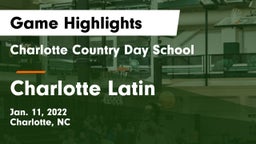 Charlotte Country Day School vs Charlotte Latin  Game Highlights - Jan. 11, 2022