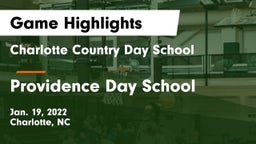 Charlotte Country Day School vs Providence Day School Game Highlights - Jan. 19, 2022